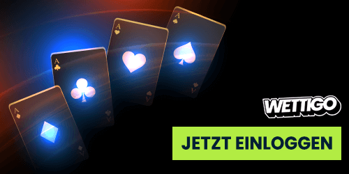 Jetzt einloggen bei Wettigo für Casino Spiele